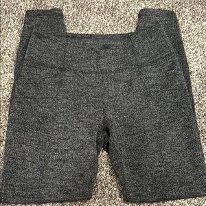 Athleta Herringbone Mercer Gray and Black Leggings
